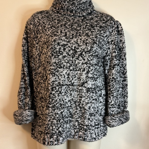 J. Crew Black/White Cotton/Nylon Turtleneck Sz L LN HP 10/24 π€ - Picture 2 of 4